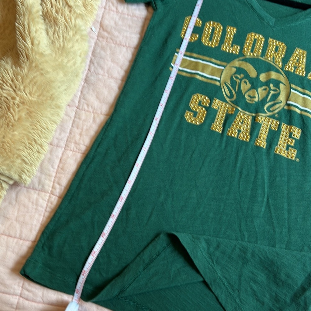 Rare Colorado State Rams PINK Victoria’s Secret Collegiate football shirt SMALL - Picture 15 of 16